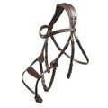Bridle x - jump with design noseband, brown Ruskea