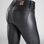 Horze PU Leather -naisten polvipaikkaiset ratsastushousut Musta