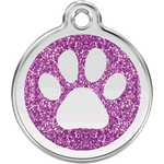 Red Dingo nimilaatta kaiverruksella, glitter Lila glitter