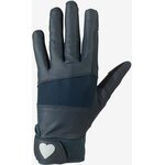 Horze Lasten glitterpainetut käsineet Musta/Dark Navy