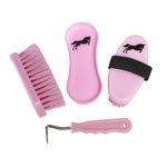 Multipurpose grooming brush set, pink