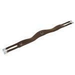 Horse Comfort Leather saddle girth s-model brown without elastic