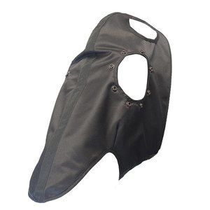 Face hood without ears, with press buttons