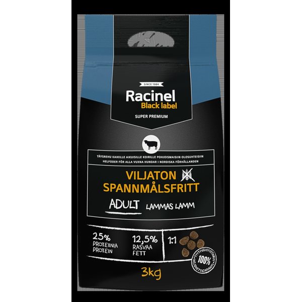 Racinel Black Label Adult lamb 3kg