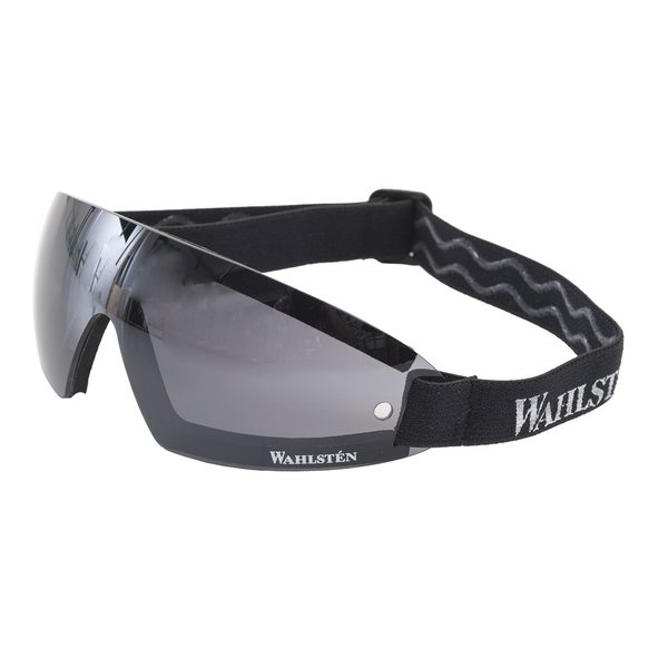 W-trotting goggles with wide band and dark lens