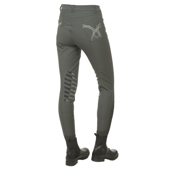 Horse Comfort Crystal breeches with grip, grey