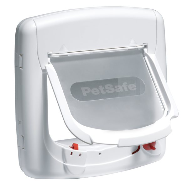 PetSafe Deluxe kissanluukku magneettitunnistimella, valkoinen